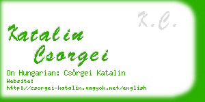 katalin csorgei business card