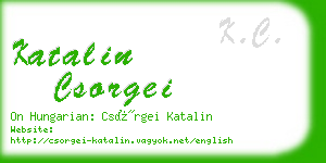 katalin csorgei business card